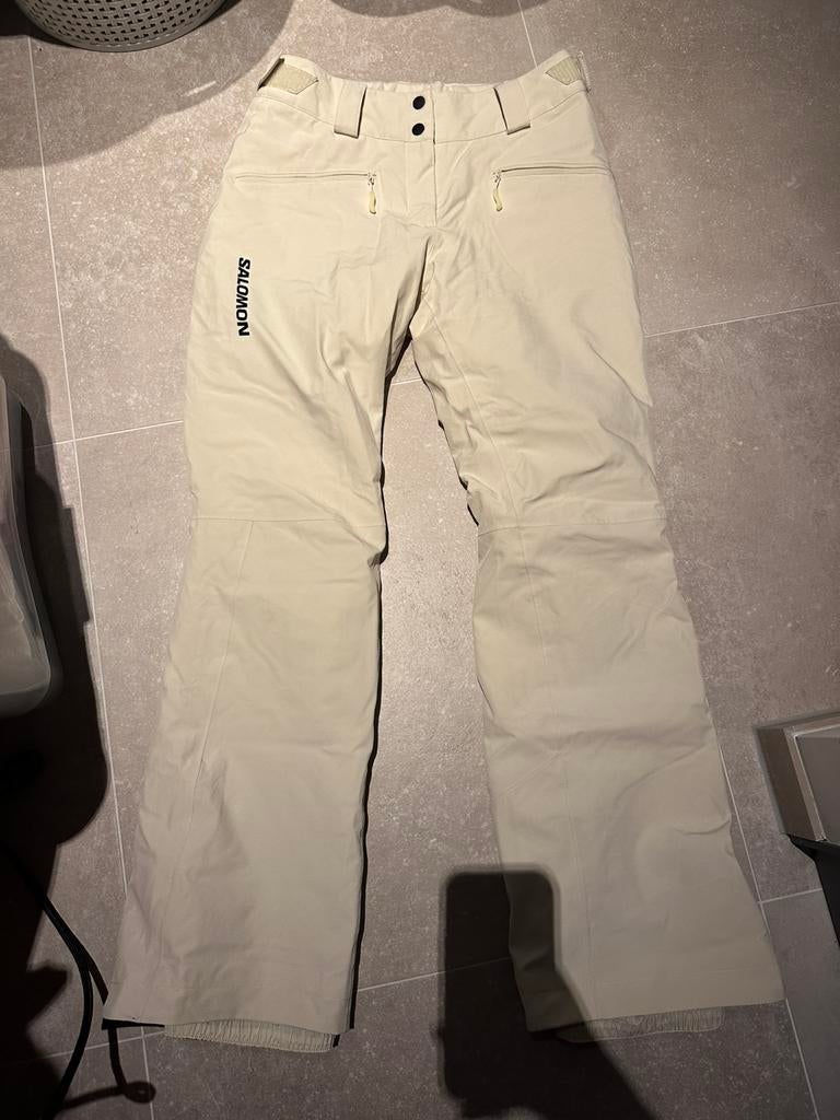 Skibroek dames Salomon maat S beige, 100 tot 140 cm, Schoenen, Zo goed als nieuw, Salomon