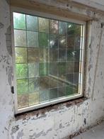 Glas in lood met kozijn, Doe-het-zelf en Verbouw, Glas en Ramen, Ophalen, Gevelraam of Ruit, Zo goed als nieuw, 120 tot 160 cm