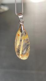 Hanger van goud rutielkwarts, Sieraden, Tassen en Uiterlijk, Ophalen of Verzenden, Zo goed als nieuw, Goud, Zilver