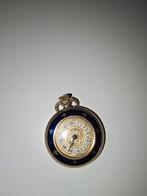 Garonne Vintage Zakhorloge met Blauwe Emaille, Antiek en Kunst, Ophalen of Verzenden