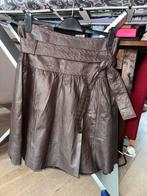 Donkerbruine Nappa Leren Rok - Maat S/M (36/38), Kleding | Dames, Rokken, Maat 38/40 (M), Bruin, Ophalen of Verzenden, Zo goed als nieuw