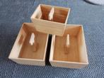 Drie variera houten bakken van Ikea, Ophalen, 25 tot 50 cm, Minder dan 50 cm, Minder dan 100 cm