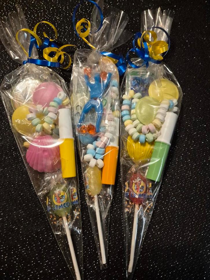 Traktatie snoepzak( geen varkengelatine)+speeltje 1.00, Hobby en Vrije tijd, Feestartikelen, Nieuw, Feestartikel, Verjaardag, Ophalen of Verzenden