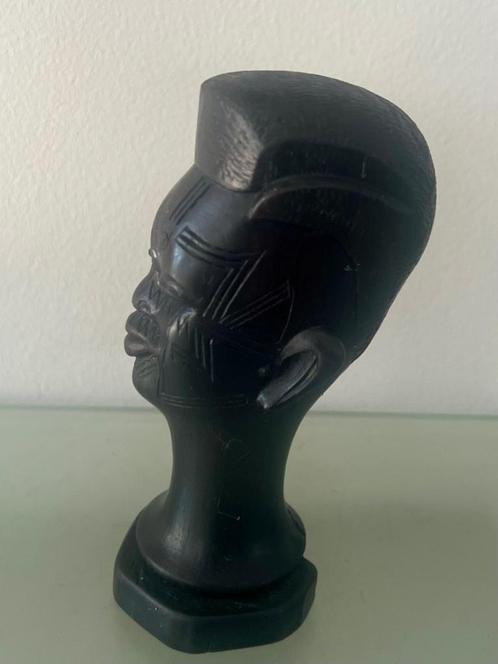 Houtsnijwerk afrikaans hoofd hoogte 11 cm, Verzamelen, Beelden en Beeldjes, Gebruikt, Mens, Ophalen of Verzenden