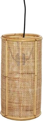 Webbing-Hanglamp-H40-D20-Bamboe-Bohemien-Boho-Hang-Rotan-Lam, Ophalen of Verzenden, Nieuw, Hout, Minder dan 50 cm