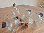 Vintage Olielampjes Set van 4, Overige materialen, Bruin, Ophalen of Verzenden, Zo goed als nieuw