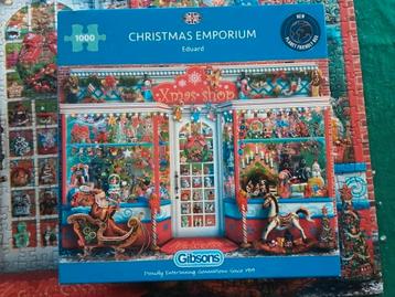 Gibson's kerstpuzzel 1000 st, de Xmasshop, kerstwinkel beschikbaar voor biedingen