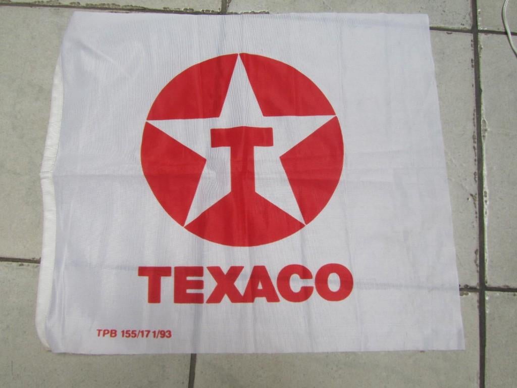 vlag  TEXACO    afm. 50 bij 43 cm, Ophalen of Verzenden, Zo goed als nieuw, Reclamebord