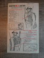 WS No. 38 MK 2 Instructiekaart, Ophalen of Verzenden, Landmacht, Engeland, Embleem of Badge