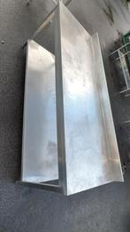 RVS Slagerij Tafel 2m met Onderplank en beschermrand, Overige materialen, Gebruikt, Overige typen, Ophalen of Verzenden