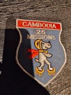 Vietnam War USAF Snoopy Dog CAMBODIA 25 (Bombing) MISSIONS P, Ophalen of Verzenden, Landmacht, Amerika, Embleem of Badge