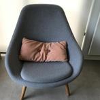 Hay lounge stoel grijs met houten pootjes, Ophalen of Verzenden, Zo goed als nieuw, Grijs, Eén