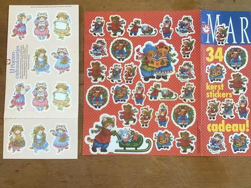 34 stickers + labels Francien van Westering kerst beer poes, Hobby en Vrije tijd, Stickers en Plaatjes, Nieuw, Stickers en Plaatjes