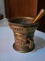 Koperen vijzel met stamper 'anno 1590' antiek, Antiek en Kunst, Antiek | Koper en Brons, Ophalen of Verzenden
