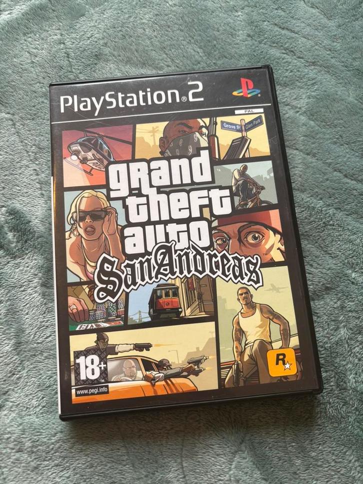 GTA San Andreas PS2 !!Hot Coffee!! versie compleet, Spelcomputers en Games, Games | Sony PlayStation 2, Zo goed als nieuw, Avontuur en Actie