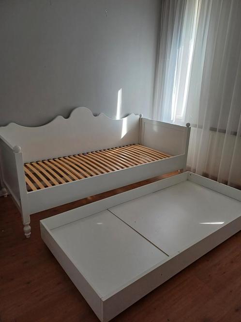meisje bed Bopita t.e.a.b, Huis en Inrichting, Slaapkamer | Bedden, Gebruikt, Eenpersoons, 90 cm, 200 cm, Hout, Wit, Ophalen