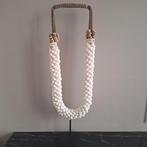 Grote witte schelpenketting op zwart metalen voet ibiza chiq, Huis en Inrichting, Nieuw, Ophalen of Verzenden, X, X