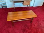Vintage salontafel van teak (jaren 50/60), Huis en Inrichting, Tafels | Salontafels, Ophalen, Gebruikt, 100 tot 150 cm, Teakhout