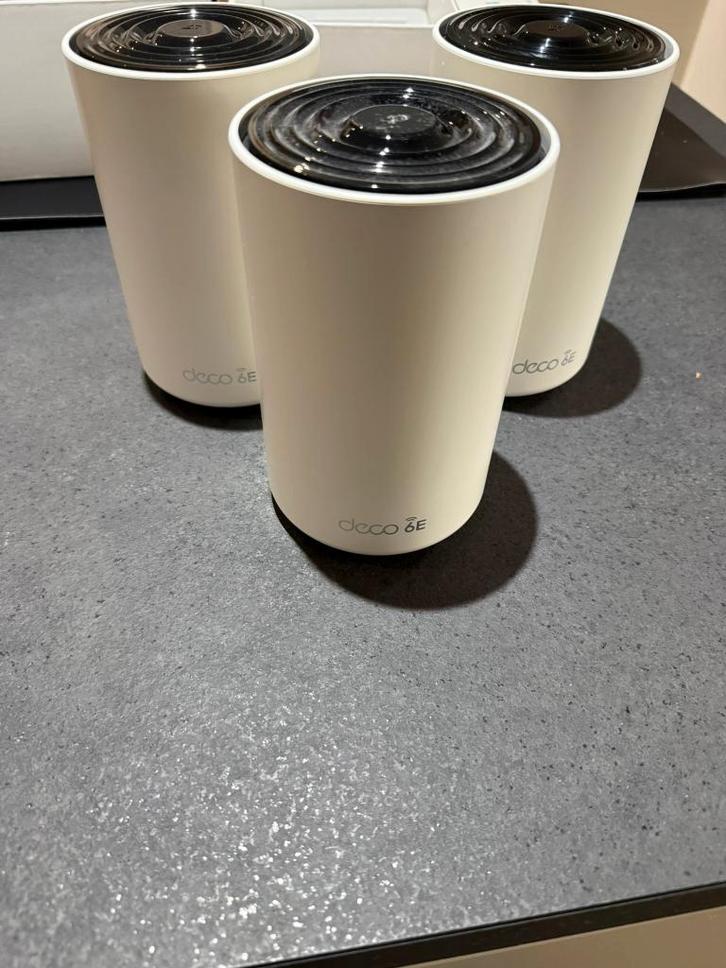 3 stuks TP-Link Deco XE75, Computers en Software, WiFi-versterkers, Zo goed als nieuw, Ophalen of Verzenden