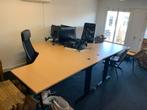 Dubbele werkplek met 2 bureaustoelen, Ophalen, Gebruikt, Bureau