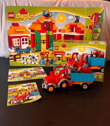 🚜Lego Duplo set van 2:Grote Boerderij 10525 & Tractor 10524 beschikbaar voor biedingen