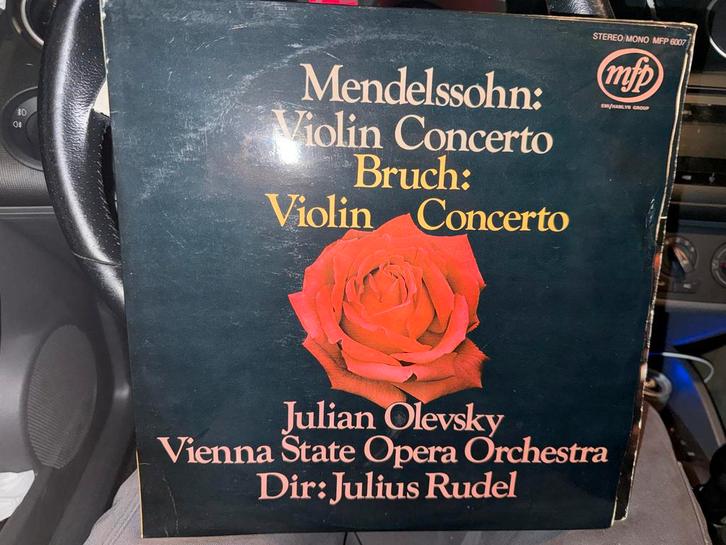 Mendelssohn & Bruch Vioolconcerten - Julian Olevsky, Cd's en Dvd's, Vinyl | Klassiek, Gebruikt, Romantiek, Orkest of Ballet, 12 inch