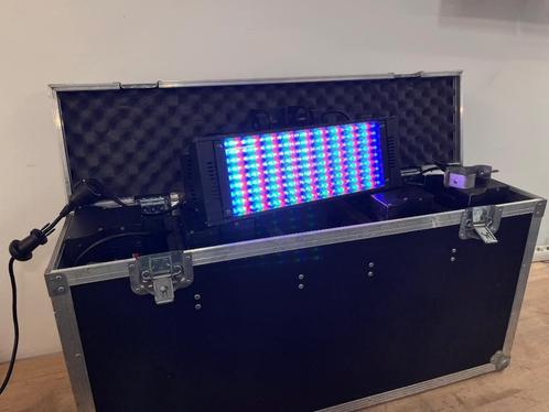5x Lightmaxx LED RGB DMX spot wash + flightcase, Muziek en Instrumenten, Licht en Laser, Gebruikt, Licht, Kleur, Stroboscoopeffect