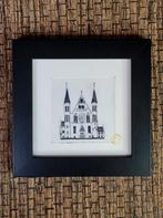 Ets Ridderzaal Den Haag 10x10 cm incl lijst, Minder dan 50 cm, Oorspronkelijke maker, Nieuw, Ophalen of Verzenden