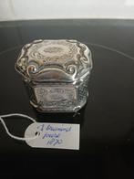 Antiek zilveren lodereindoosje J. Bruining, Joure 1870, Ophalen of Verzenden, Zilver