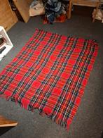 Rode geruite wollen plaid - 140x124 cm, Ophalen of Verzenden