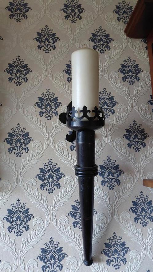 Antieke Wandkandelaar 2x, Huis en Inrichting, Woonaccessoires | Kandelaars en Kaarsen, Gebruikt, Kandelaar, 25 tot 50 cm, Metaal