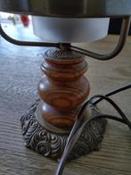 Eiken houten staande lamp met vaas, Minder dan 100 cm, Gebruikt, Glas, Ophalen