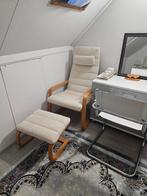 IKEA Poang Stoel met Voetenbank, Tuin en Terras, Ophalen of Verzenden, Gebruikt, Hout, Hocker