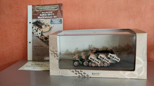 Atlas WW2 schaal 1:43 SdKfz 251 WURFRAHMEN - Halftrack, Hobby en Vrije tijd, Modelauto's | 1:43, Zo goed als nieuw, Bus of Vrachtwagen