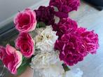Kunstbloemen roze - wit - Anjers - Rozen, Binnen, Ophalen of Verzenden, Zo goed als nieuw