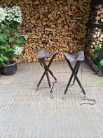 Kruk driepoot leer (Jacht) 2 x, Ophalen of Verzenden, Gebruikt