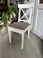 IKEA INGOLF witte eetkamerstoel met kussentje, Ophalen, Wit, Eén