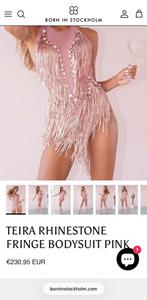 Born in Stockholm rhinestone bodysuit, Ophalen of Verzenden, Nieuw, Maat 36 (S), Roze