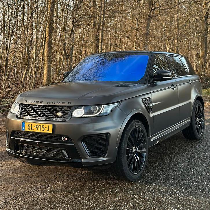 Land Rover Range Rover Sport SVR 5.0 V8 SC AUT 2017 Zwart, Auto's, Land Rover, Particulier, 360° camera, 4x4, ABS, Achteruitrijcamera