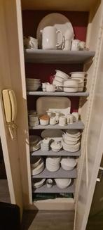 grote collectie Arabia Arctica (wit) serviesgoed, Ophalen, Zo goed als nieuw, Effen, Porselein