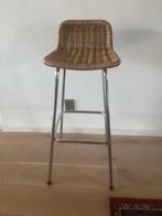 Vintage barkruk rotan/ rotan barkruk, Ophalen, Gebruikt