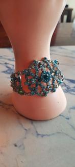 Vintage  Victoriaanse  armband met Swarovski kristal., Ophalen of Verzenden, Zo goed als nieuw, Zilver, Met kristal