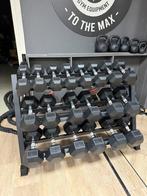 Nieuwe Hexa dumbells 7,5 tot 30 kilo, evt incl 3 laags rek, Sport en Fitness, Fitnessmaterialen, Dumbbell, Nieuw, Ophalen of Verzenden