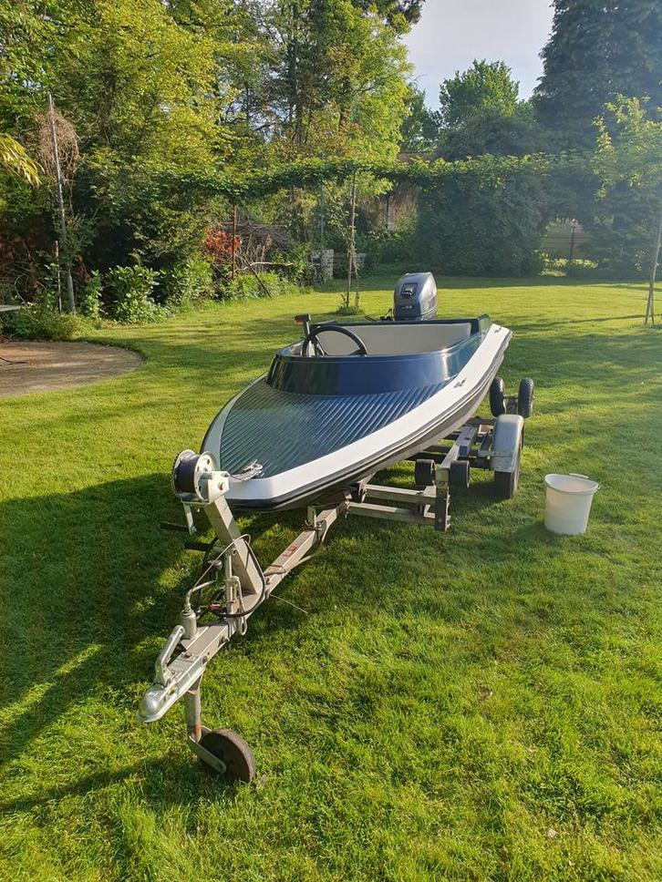 Almarine Spitfire, yamaha 15pk 2takt, Watersport en Boten, Kano's, Zo goed als nieuw, Overige typen, Ophalen