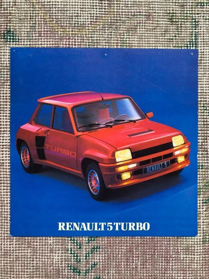 Folder leaflet flyer Renault 5 Turbo 1982 izgs, Boeken, Auto's | Folders en Tijdschriften, Gelezen, Renault, Ophalen of Verzenden