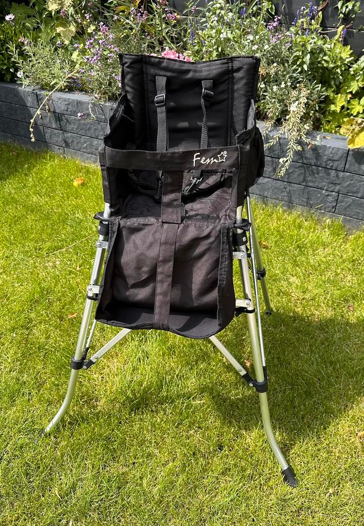 Opvouwbare kinderstoel zwart - kamperen - Femstar, Kinderen en Baby's, Kinderstoelen, Zo goed als nieuw, Inklapstoel, Ophalen of Verzenden