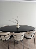 Eettafel Ovaal mat zwart parket 210x110, Ophalen, 100 tot 150 cm, 200 cm of meer, Zo goed als nieuw