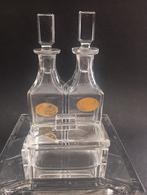 Geslepen art deco kristallen cruet set Posselt W Germany, Antiek en Kunst, Antiek | Glas en Kristal, Ophalen of Verzenden