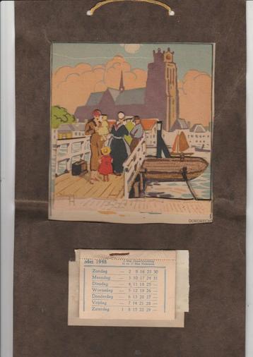 Kalender 1948 met afbeelding Dordrecht beschikbaar voor biedingen