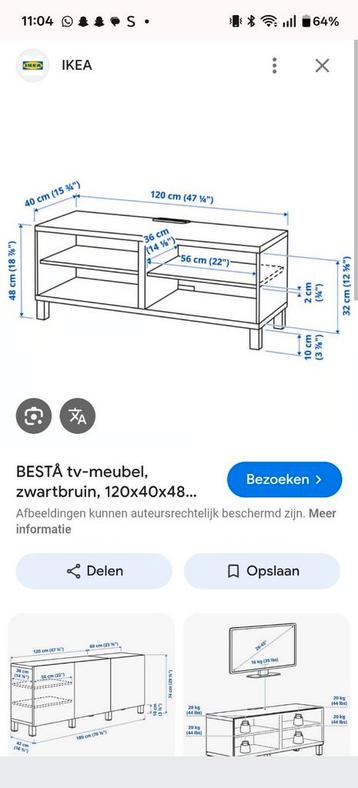 Zwart TV meubel - Ikea Besta adal - afbeelding 10